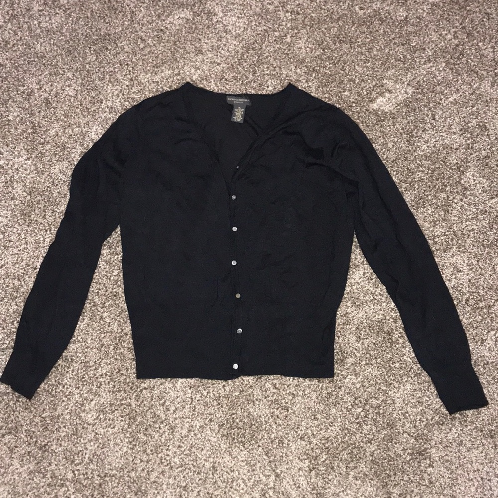 Black Cardigan Sweater, Banana Republic